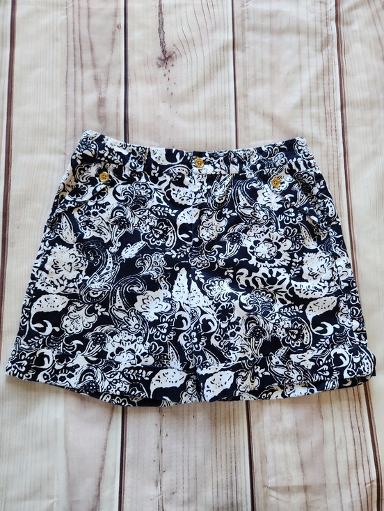 Lauren Ralph Lauren Pants - Lauren Ralph Lauren High Rise Floral Cuffed Shorts Navy White | Women's Size 10